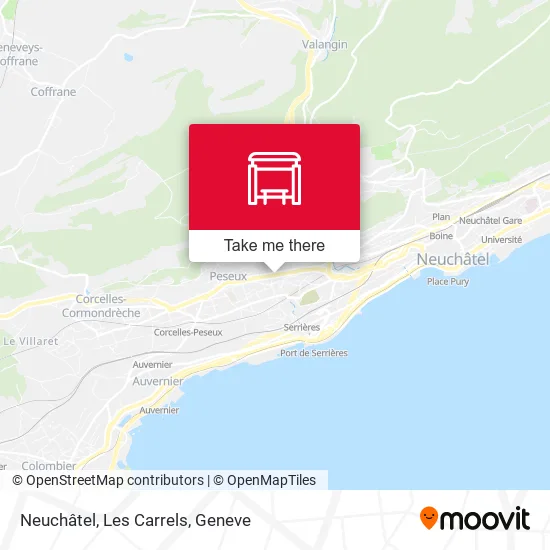Neuchâtel, Les Carrels map