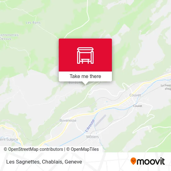 Les Sagnettes, Chablais map