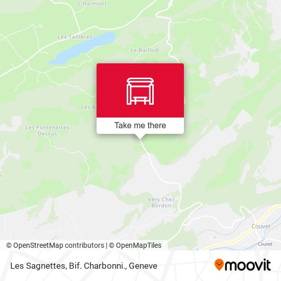 Les Sagnettes, Bif. Charbonni. map