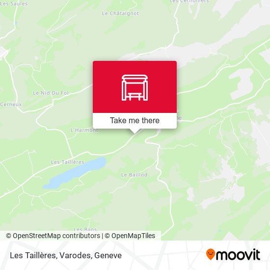Les Taillères, Varodes map