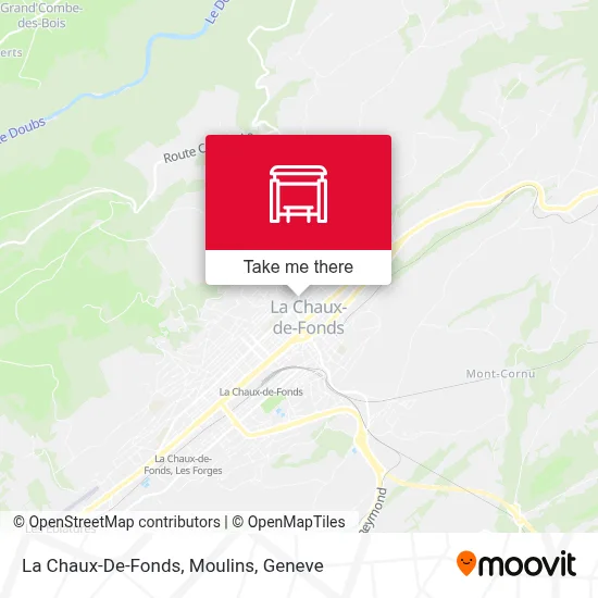 La Chaux-De-Fonds, Moulins map