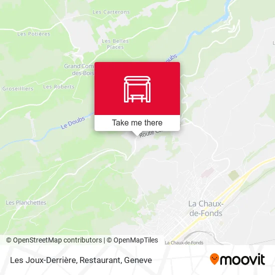 Les Joux-Derrière, Restaurant map