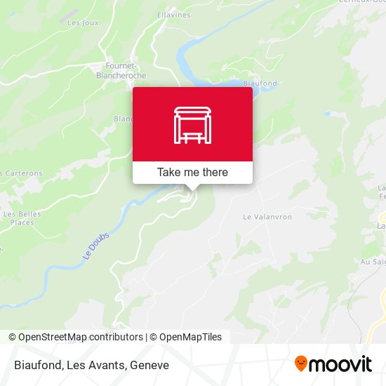 Biaufond, Les Avants map