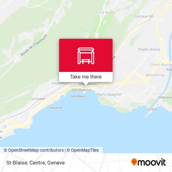 St-Blaise, Centre map