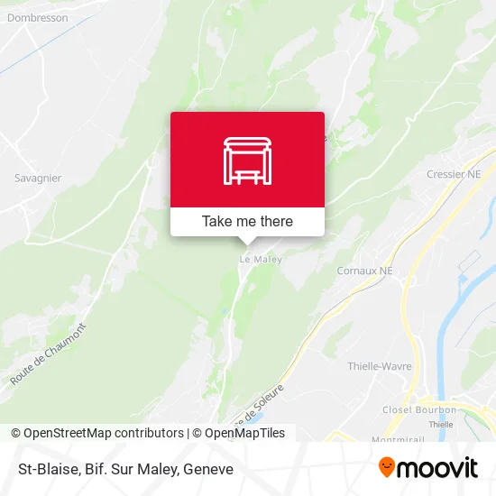 St-Blaise, Bif. Sur Maley map