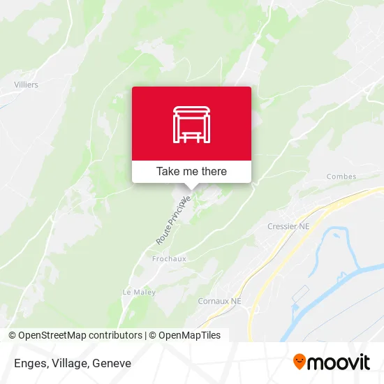 Enges, Village map