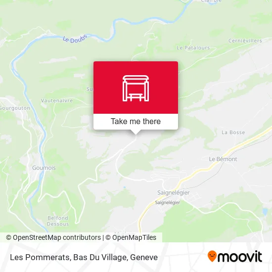 Les Pommerats, Bas Du Village map