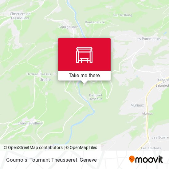 Goumois, Tournant Theusseret map