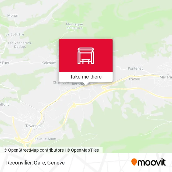 Reconvilier, Gare map
