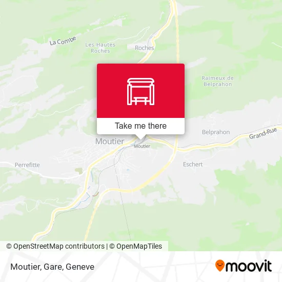 Moutier, Gare map