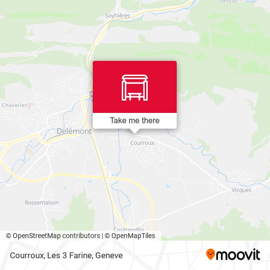 Courroux, Les 3 Farine map