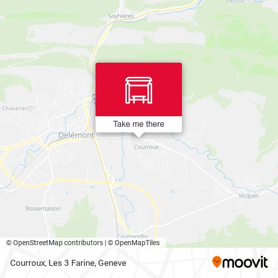 Courroux, Les 3 Farine map
