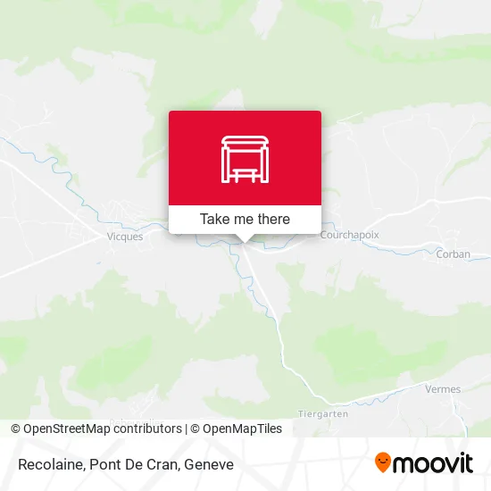Recolaine, Pont De Cran map
