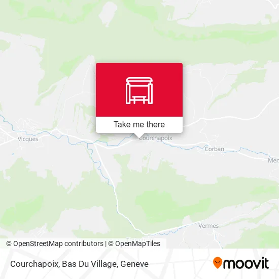 Courchapoix, Bas Du Village map