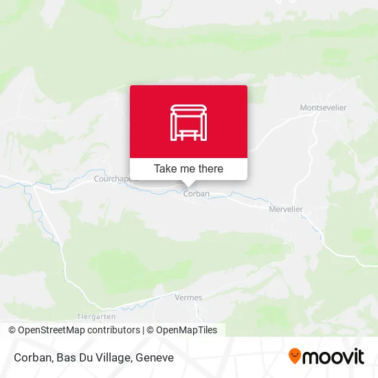 Corban, Bas Du Village map