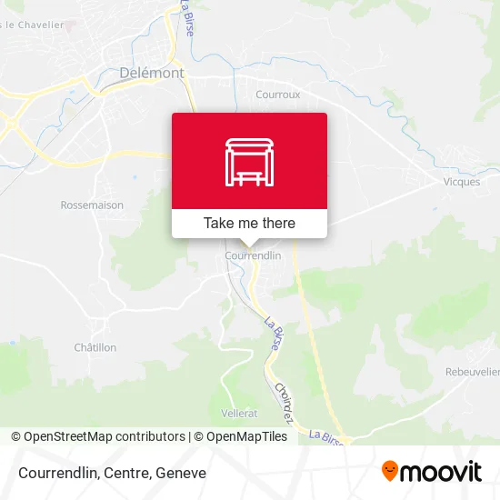 Courrendlin, Centre map