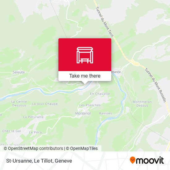 St-Ursanne, Le Tillot map