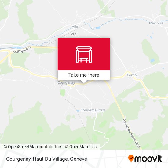 Courgenay, Haut Du Village map