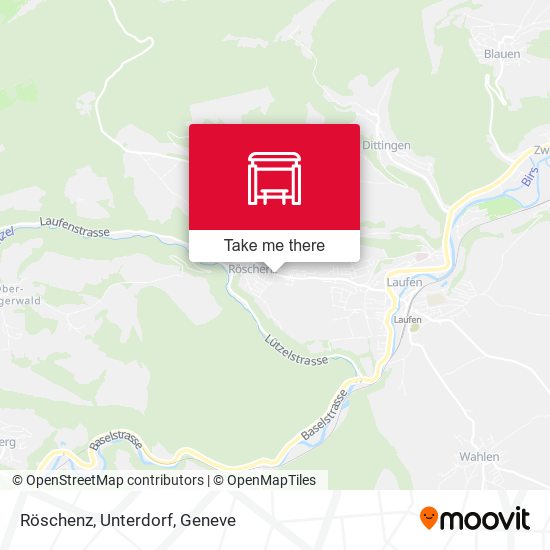 Röschenz, Unterdorf map