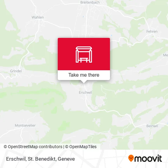 Erschwil, St. Benedikt map
