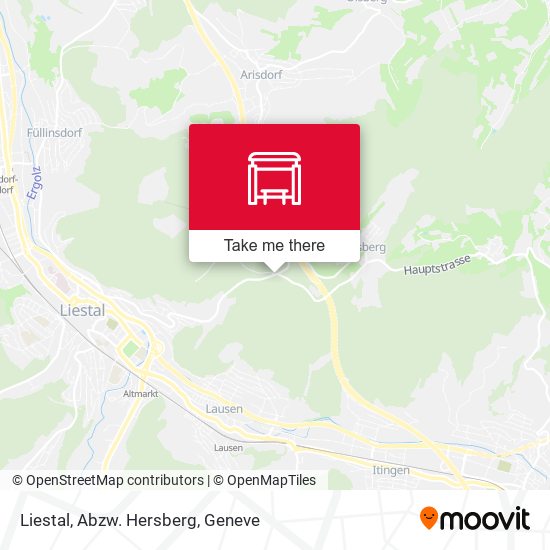 Liestal, Abzw. Hersberg map
