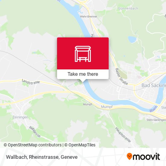 Wallbach, Rheinstrasse map