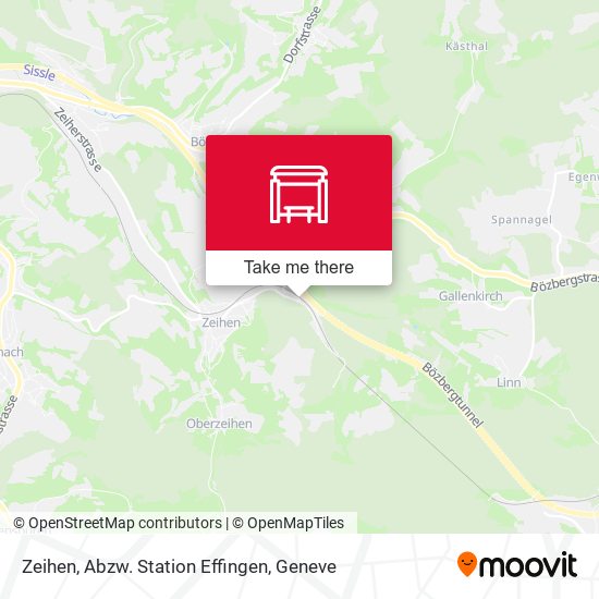 Zeihen, Abzw. Station Effingen map