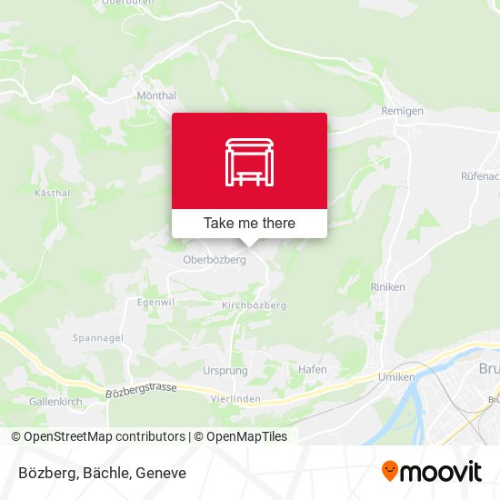Bözberg, Bächle map