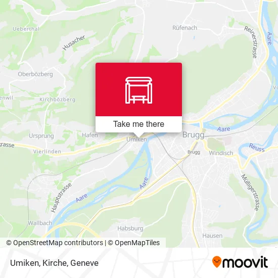 Umiken, Kirche map