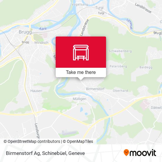 Birmenstorf Ag, Schinebüel map
