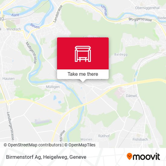 Birmenstorf Ag, Heigelweg map