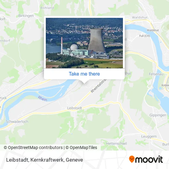 Leibstadt, Kernkraftwerk map