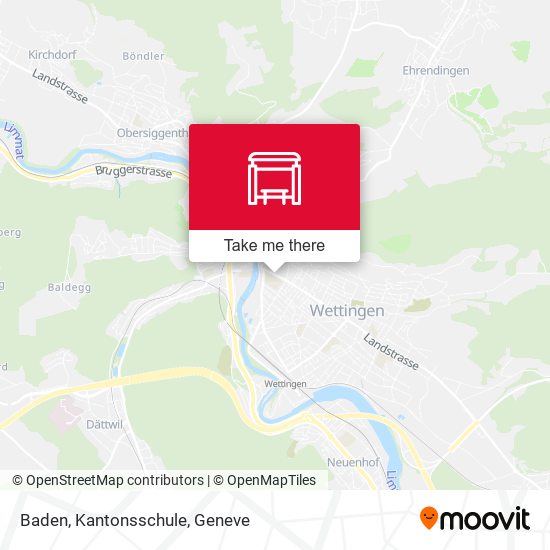 Baden, Kantonsschule map