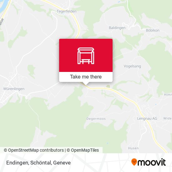 Endingen, Schöntal map