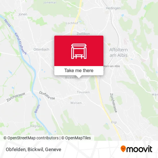 Obfelden, Bickwil map