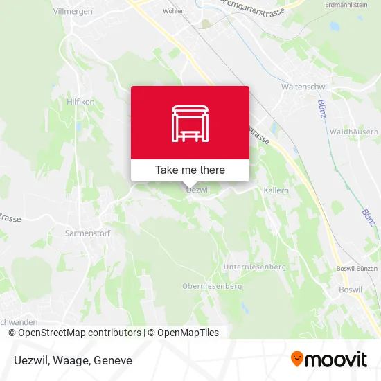 Uezwil, Waage map