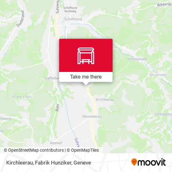 Kirchleerau, Fabrik Hunziker map