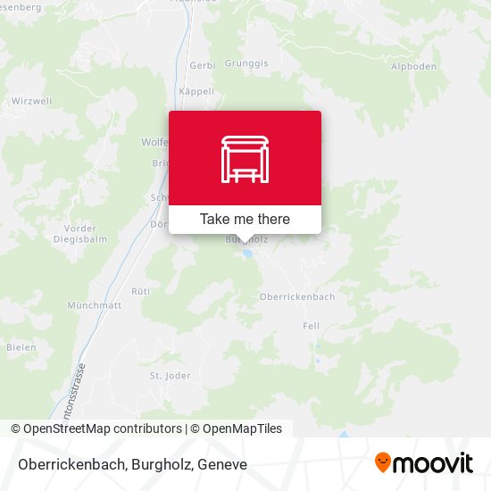 Oberrickenbach, Burgholz Karte