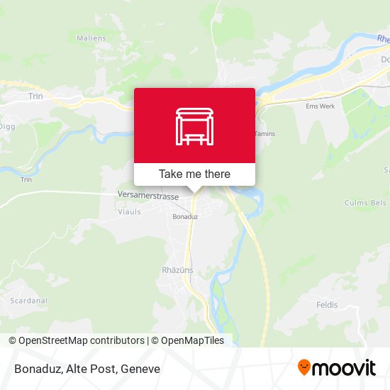 Bonaduz, Alte Post map