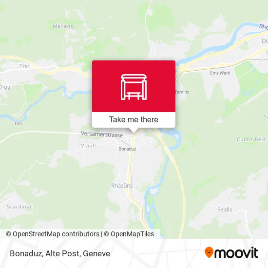 Bonaduz, Alte Post map