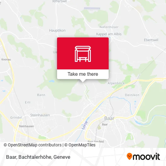 Baar, Bachtalerhöhe map