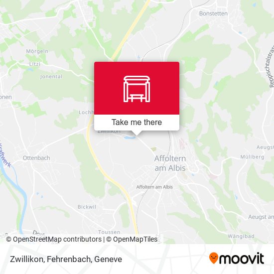 Zwillikon, Fehrenbach map
