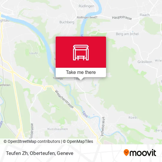 Teufen Zh, Oberteufen map