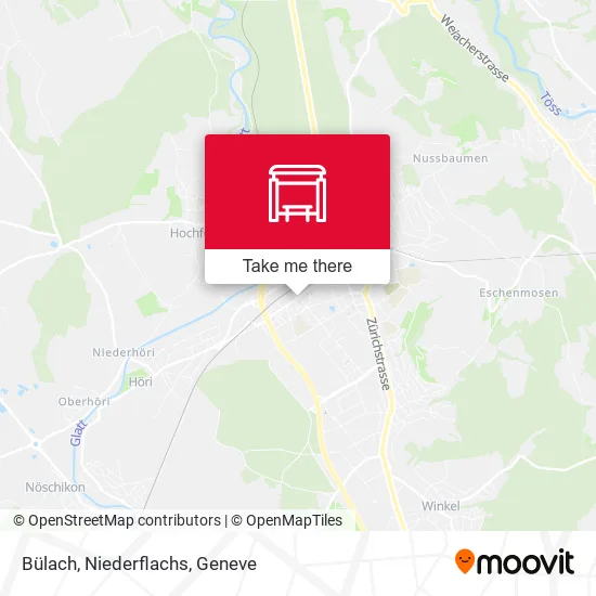 Bülach, Niederflachs map