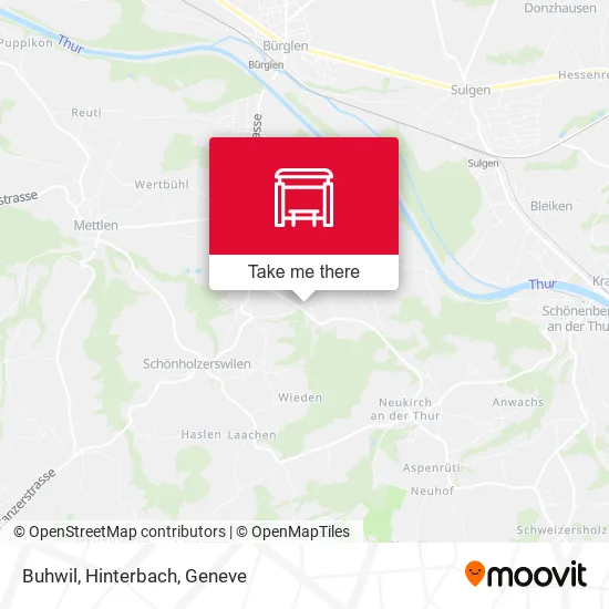 Buhwil, Hinterbach map