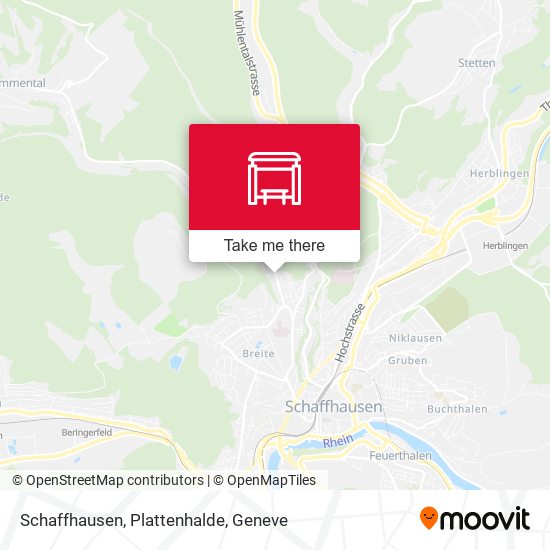 Schaffhausen, Plattenhalde map