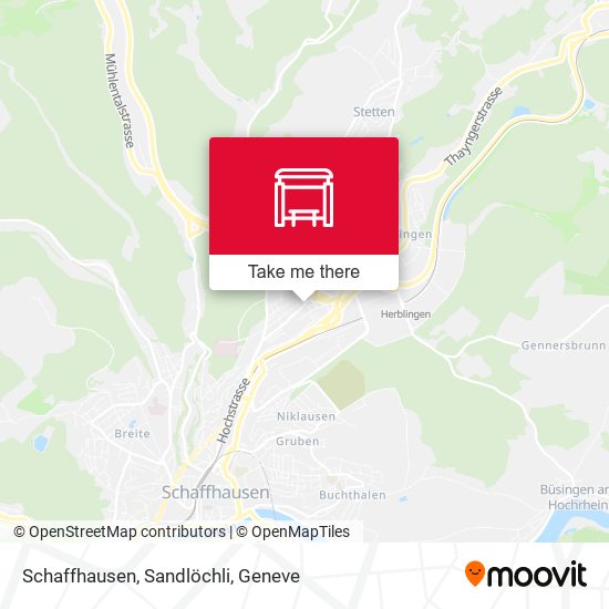 Schaffhausen, Sandlöchli map