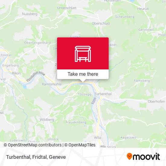 Turbenthal, Fridtal map