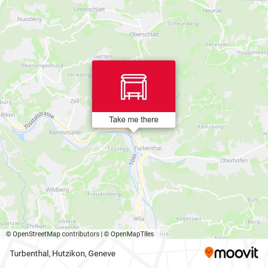 Turbenthal, Hutzikon map