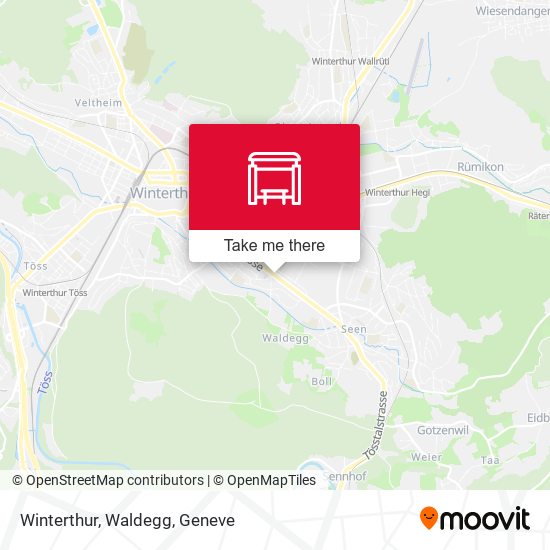 Winterthur, Waldegg Karte